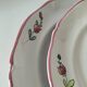 Pair of hand-painted antique plates – antique rose motif