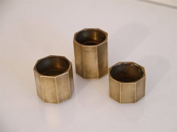 Ensemble de 3 bougeoirs suedois en laiton