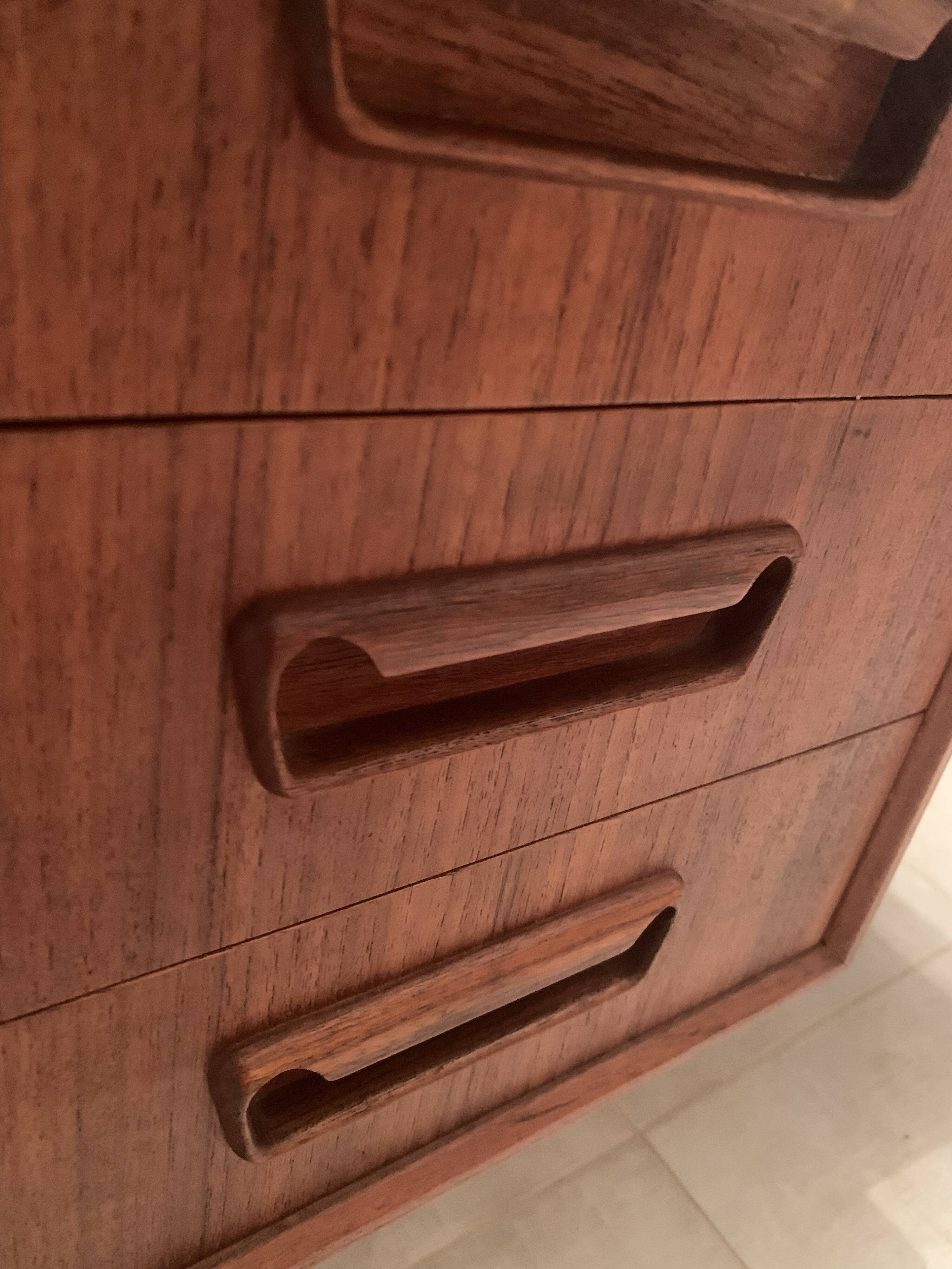 Vintage Danish teak desk by Gunnar Nielsen Tibergaard, 1960