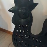 Wrought iron table lamp/rooster
