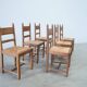 Set of six French dining chairs