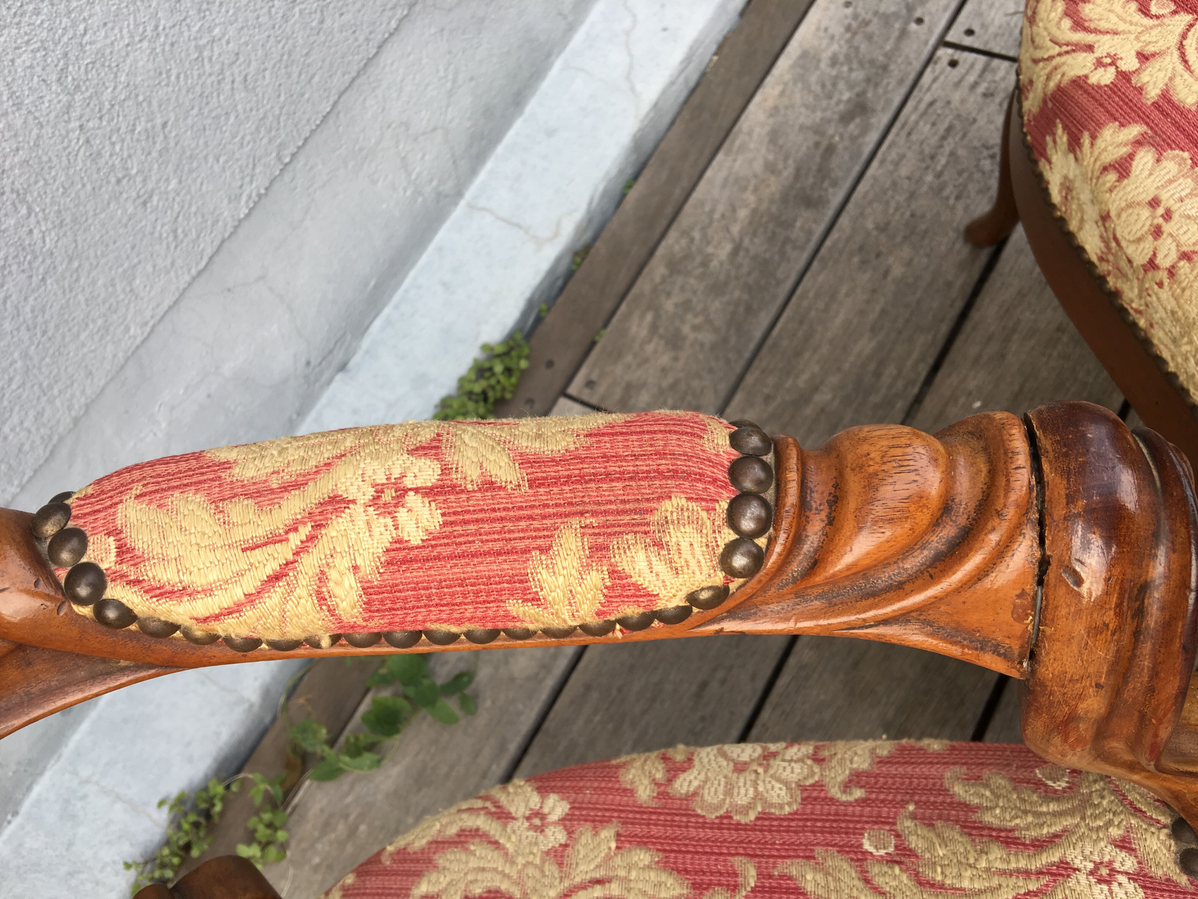 Pair of napoleon III armchairs, 19th century
