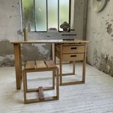 Architect's desk and stool from the 70s