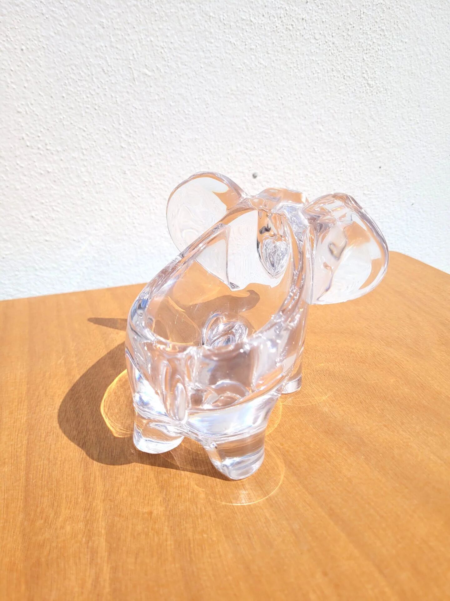 Elephant crystal catchall from Vannes, 1960s/70s.