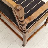 1950s, Scandinavian bench-sofa, ash wood, wool, original condition.