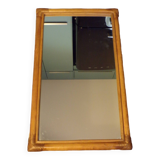 Vintage bamboo and rattan mirror 48X80cm