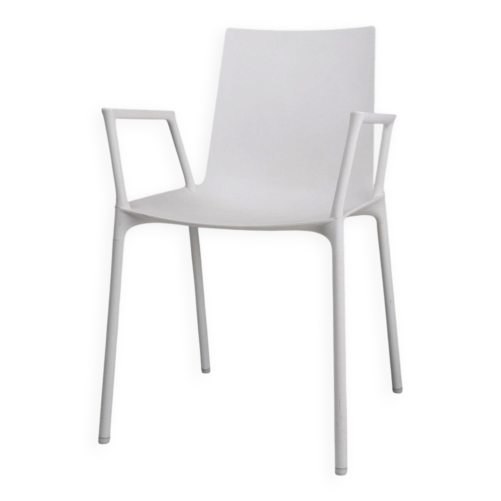 Chaise blanche design du 21e siècle avec accoudoirs, Belgique