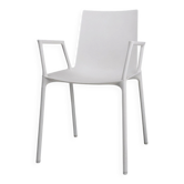 Chaise blanche design du 21e siècle avec accoudoirs, Belgique