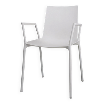 21th Century White Design Chair with Armrests, Belgium