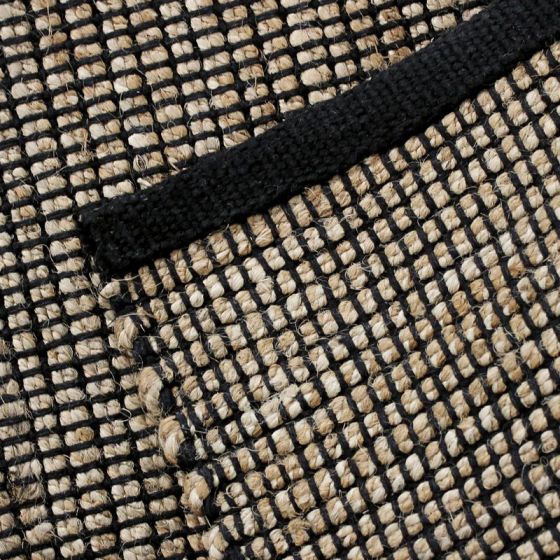 Tapis en jute et coton noir 190 x 290 cm