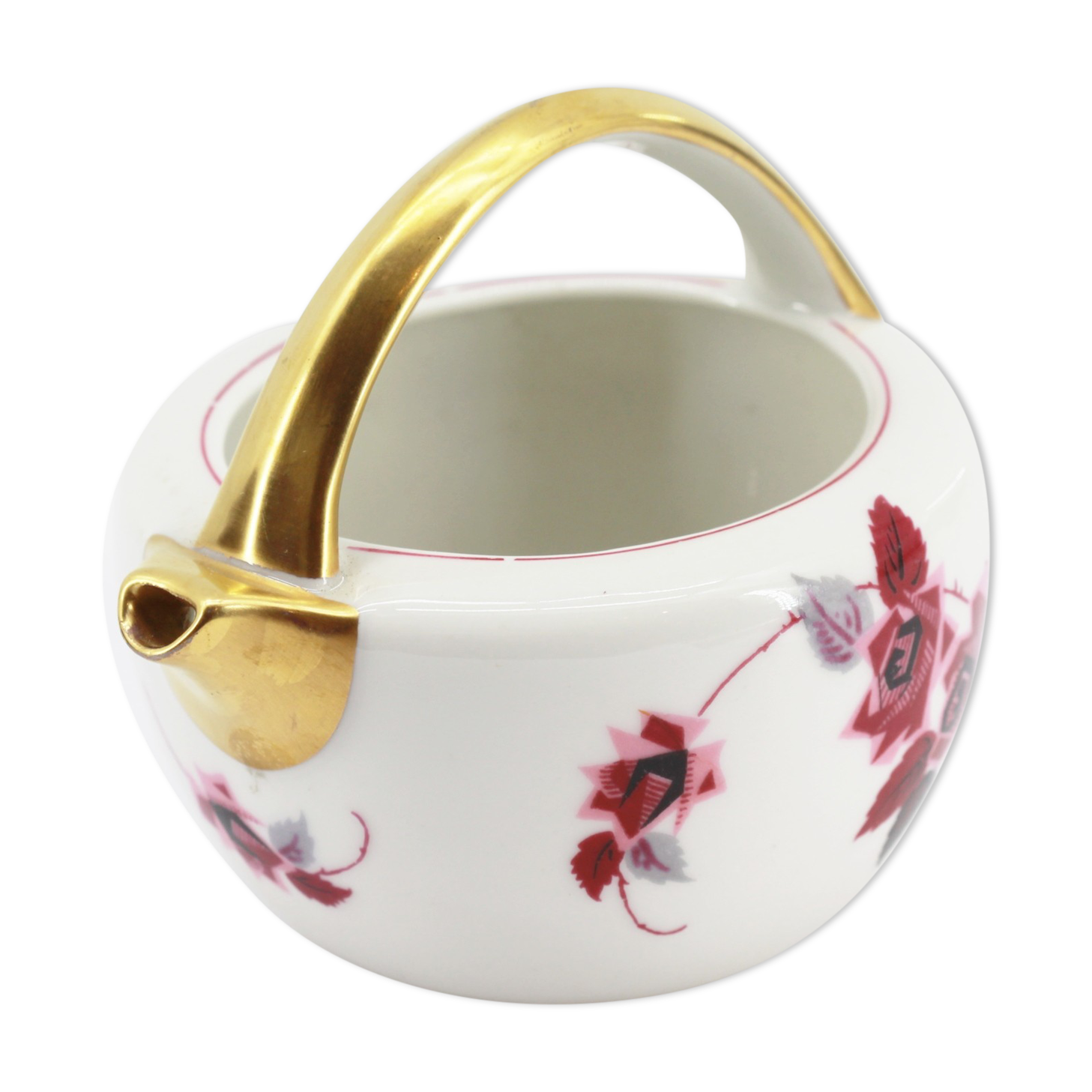 Antique porcelain teapot pourer