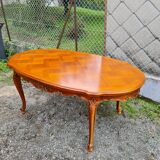 Louis XV extendable oval dining table