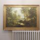 Huile sur toile de Thomas Gainsbourough, "vue près de king’s bromley ” (reproduction)