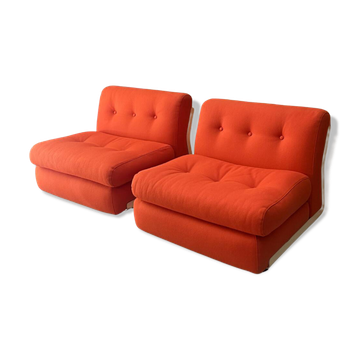 Amanta armchair by Mario Bellini in orange