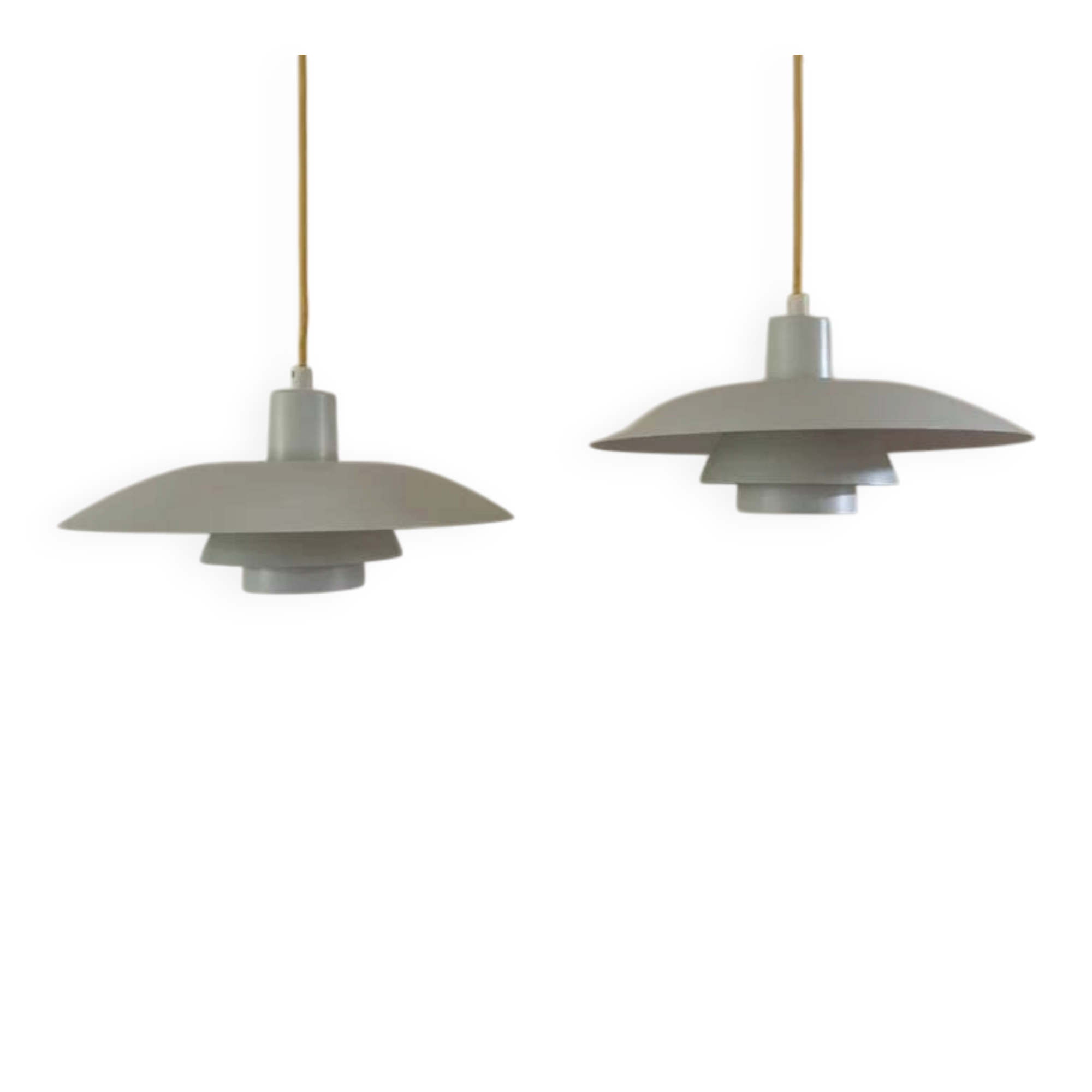 Vintage 2x Louis Poulsen PH4/3 + reflector - Poul Henningsen - Danish design lamp
