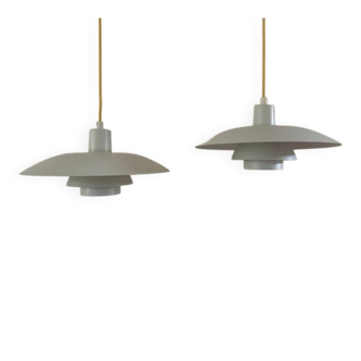 Vintage 2x Louis Poulsen PH4/3 + reflector - Poul Henningsen - Danish design lamp
