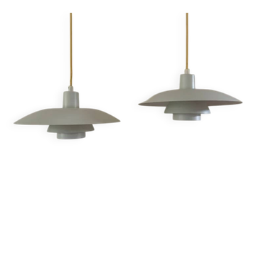 Vintage 2x Louis Poulsen PH4/3 + reflector - Poul Henningsen - Danish design lamp