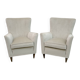 Pair of Gio Ponti Style Mid-Century Modern Italian Velvet Armchairs for Isa