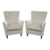 Pair of Gio Ponti Style Mid-Century Modern Italian Velvet Armchairs for Isa