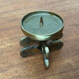 Vintage brutalist bronze chandelier by Gallo, 1970s.