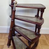 Victorian style mahogany style library staircase circa 1900, 118 cm