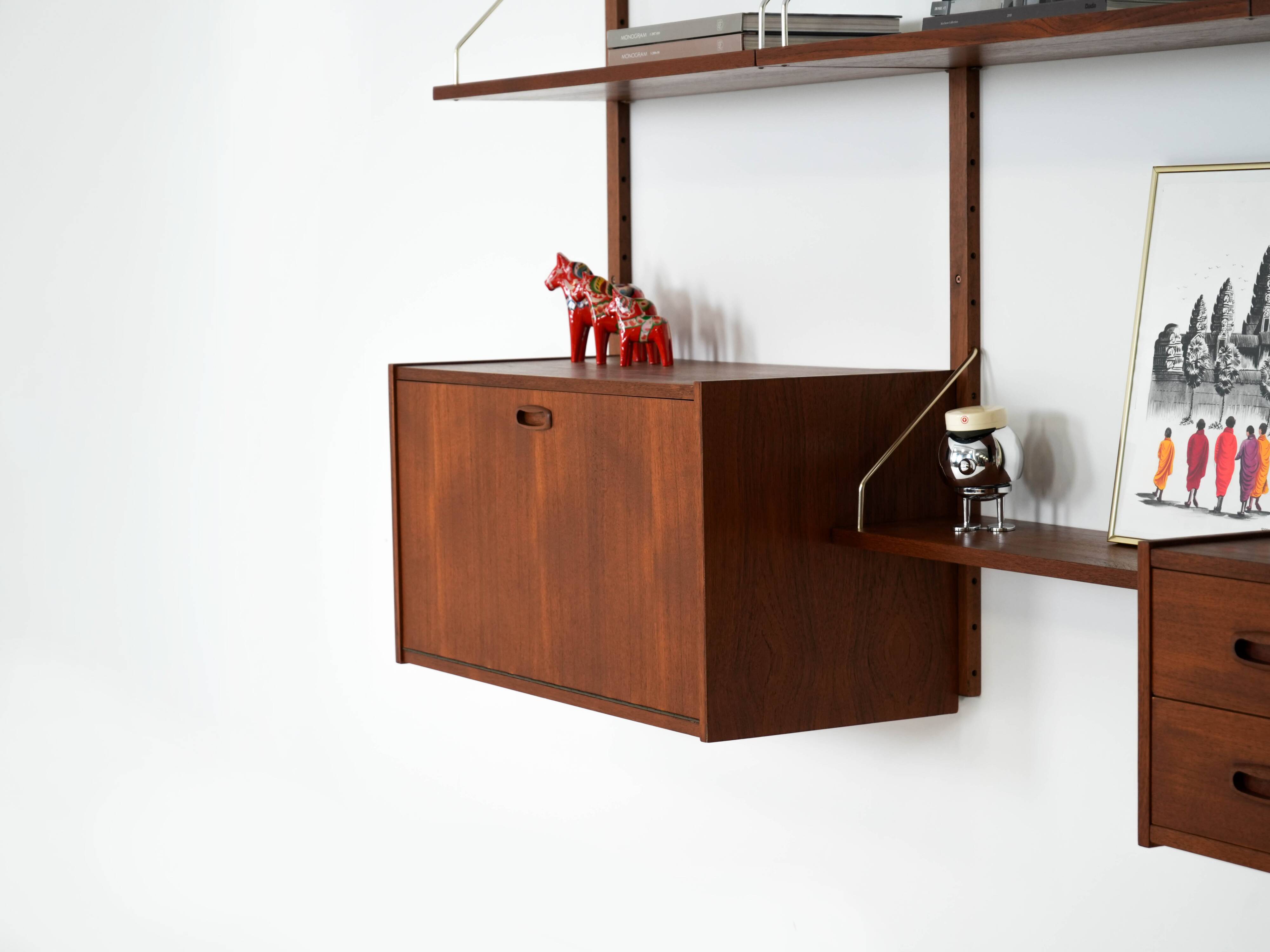 Teak shelving unit, Danish design, 1960s, manufactured in Denmark