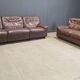 De Sede DS66 chocolate leather sofa set, 1960s