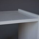 Tabouret cube minimaliste en contreplaqué. Années 1960