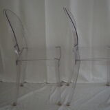 Pair of stackable chairs Victoria Ghost by Philippe Starck, Kartell