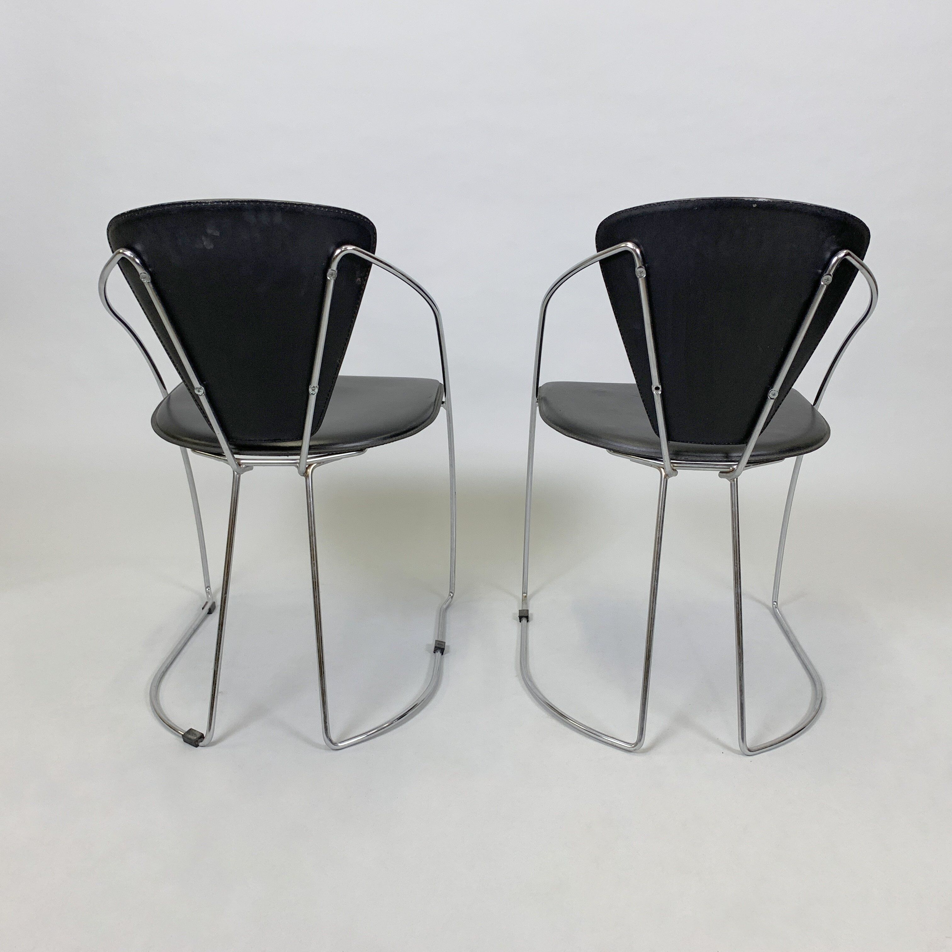 Paire de chaises vintage années 1980