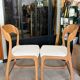 Ancienne paire de chaises Baumann traîneau vintage
