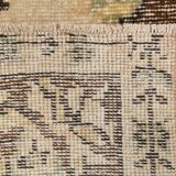 5x9 Cream & Brown Turkish Vintage Rug 162x260Cm SK 24779