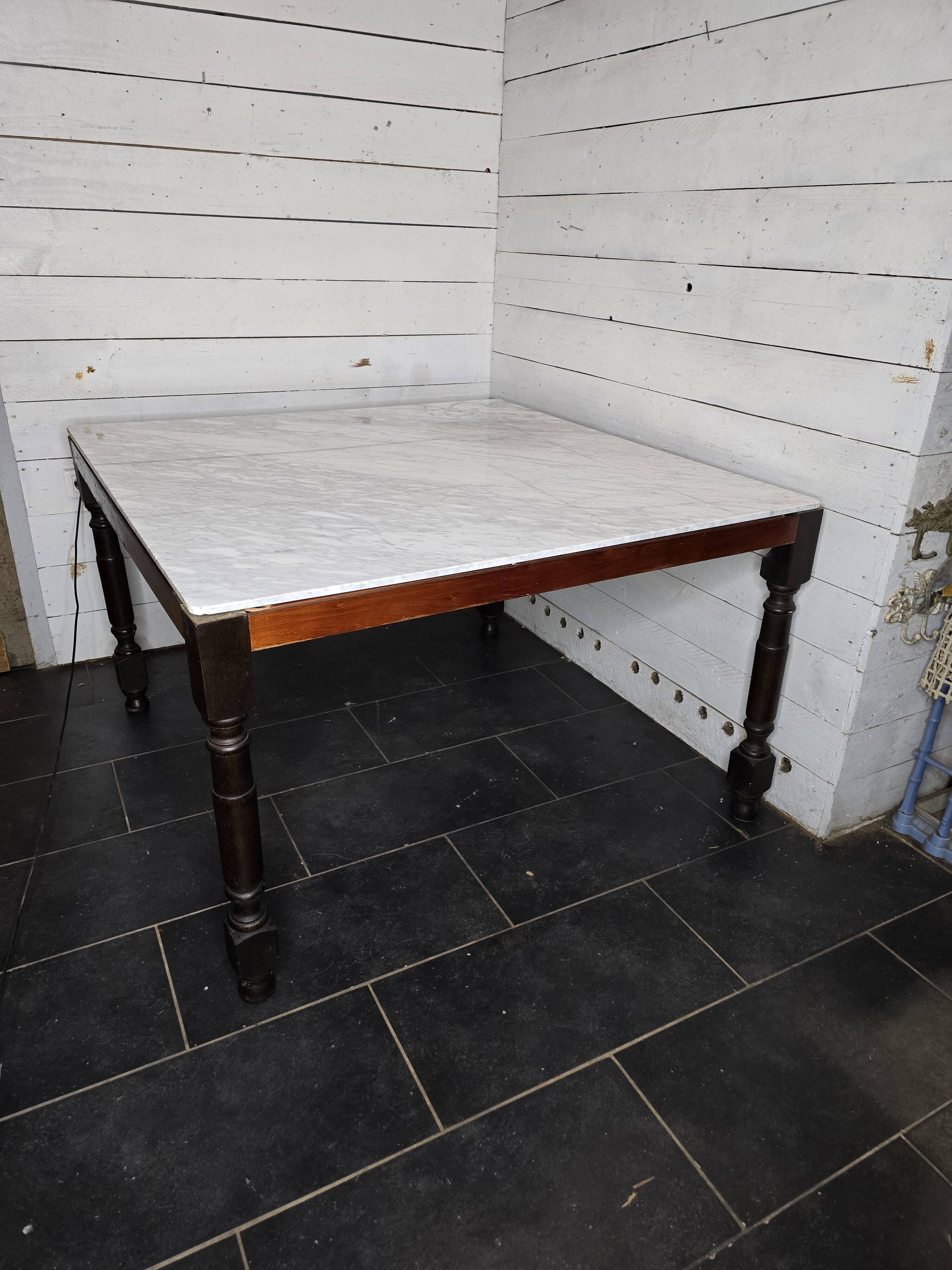 Marble dining table, 120cm × 120cm W×L