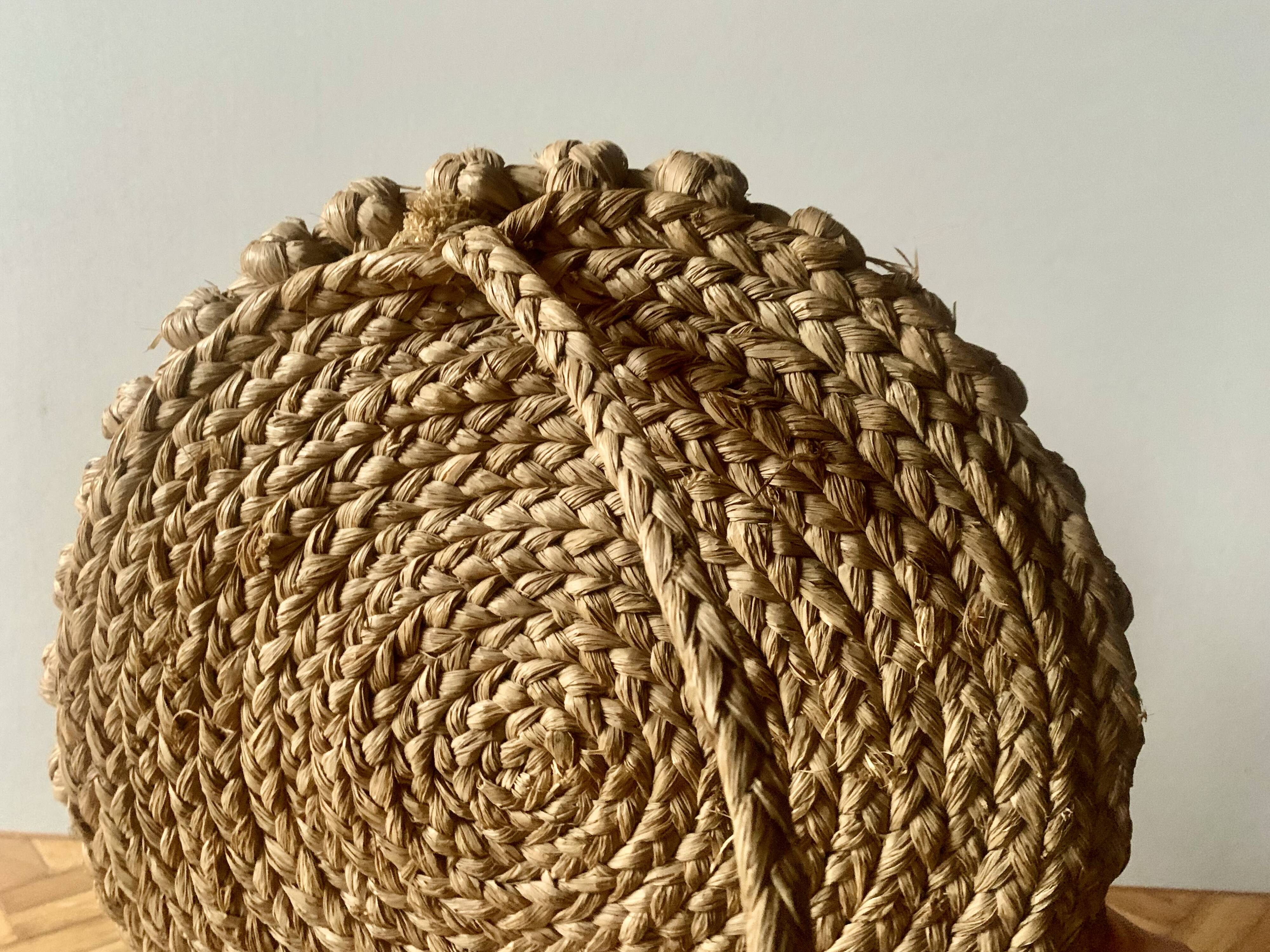 Round rope mirror from the 70s