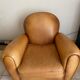 Leather club armchair