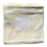 Serviettes de table vintage jaune et blanc