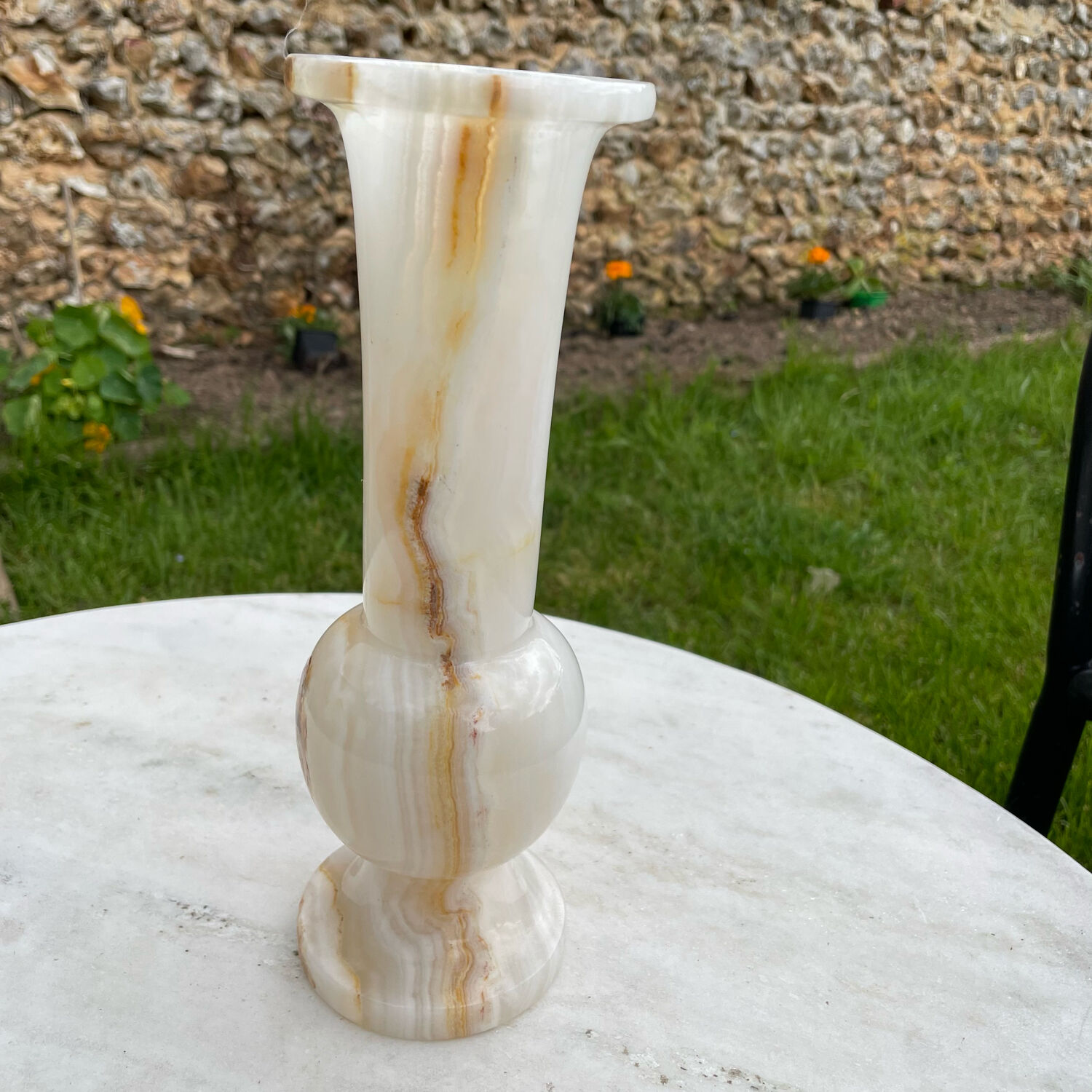 1970 vintage alabaster vase