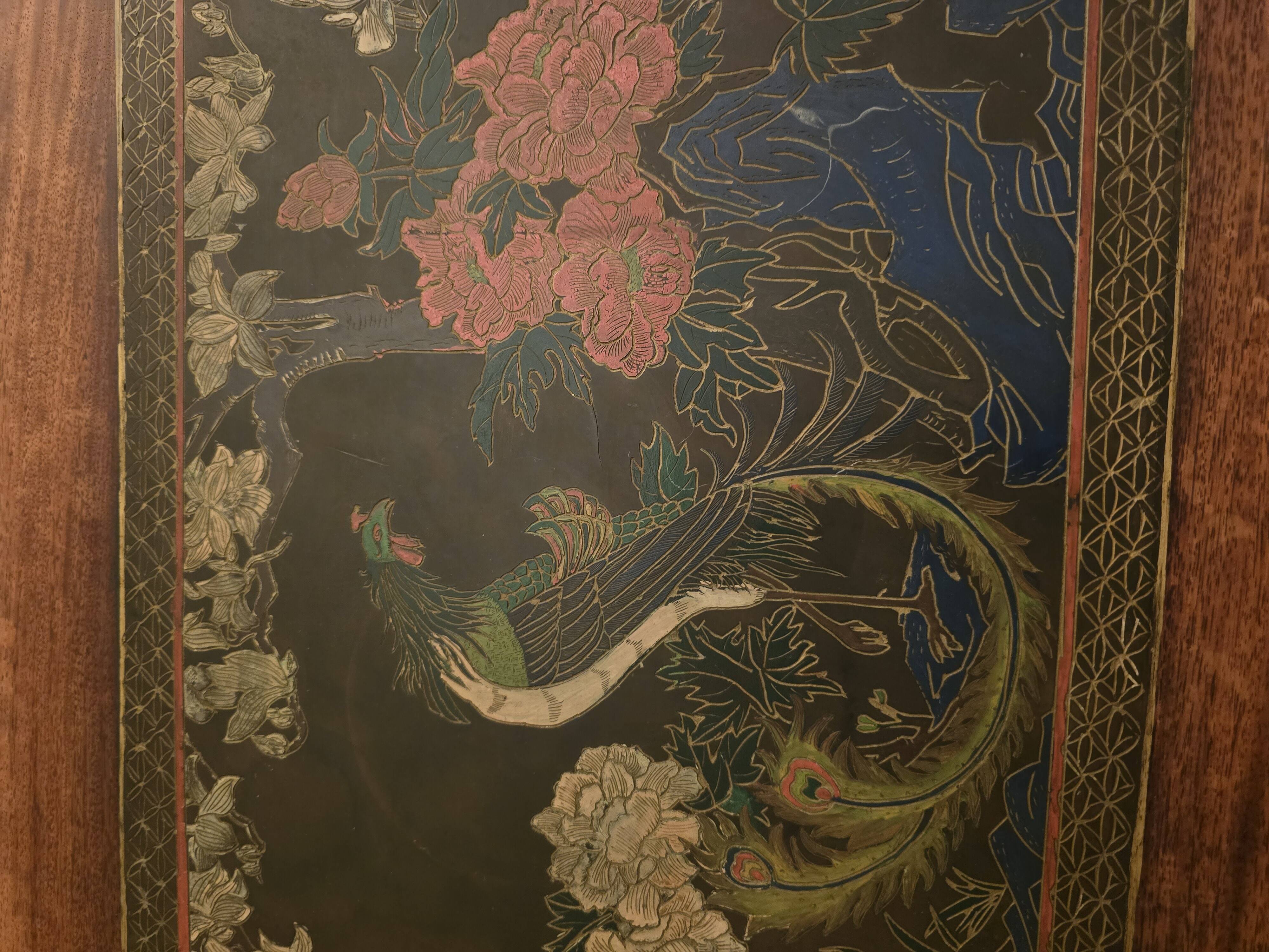 Antique Chinese lacquered coffee table