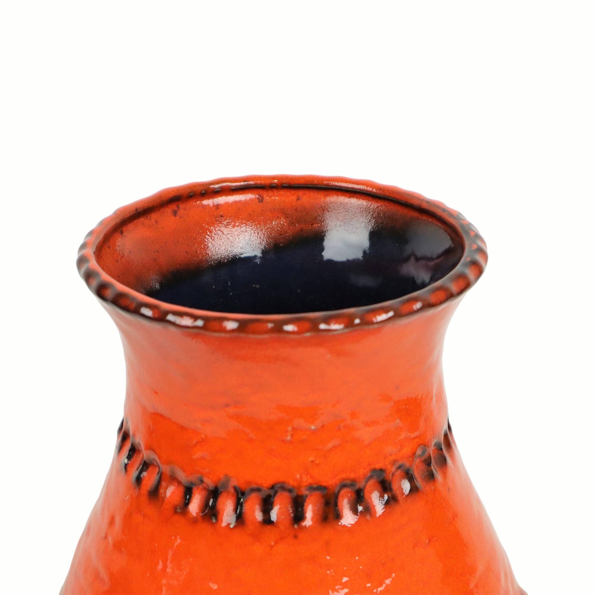 Vintage Orange Vase Jasba West Germany Pottery Retro 322 11-28