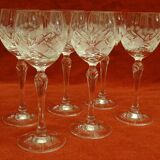 6 cut crystal glasses