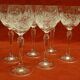 6 cut crystal glasses
