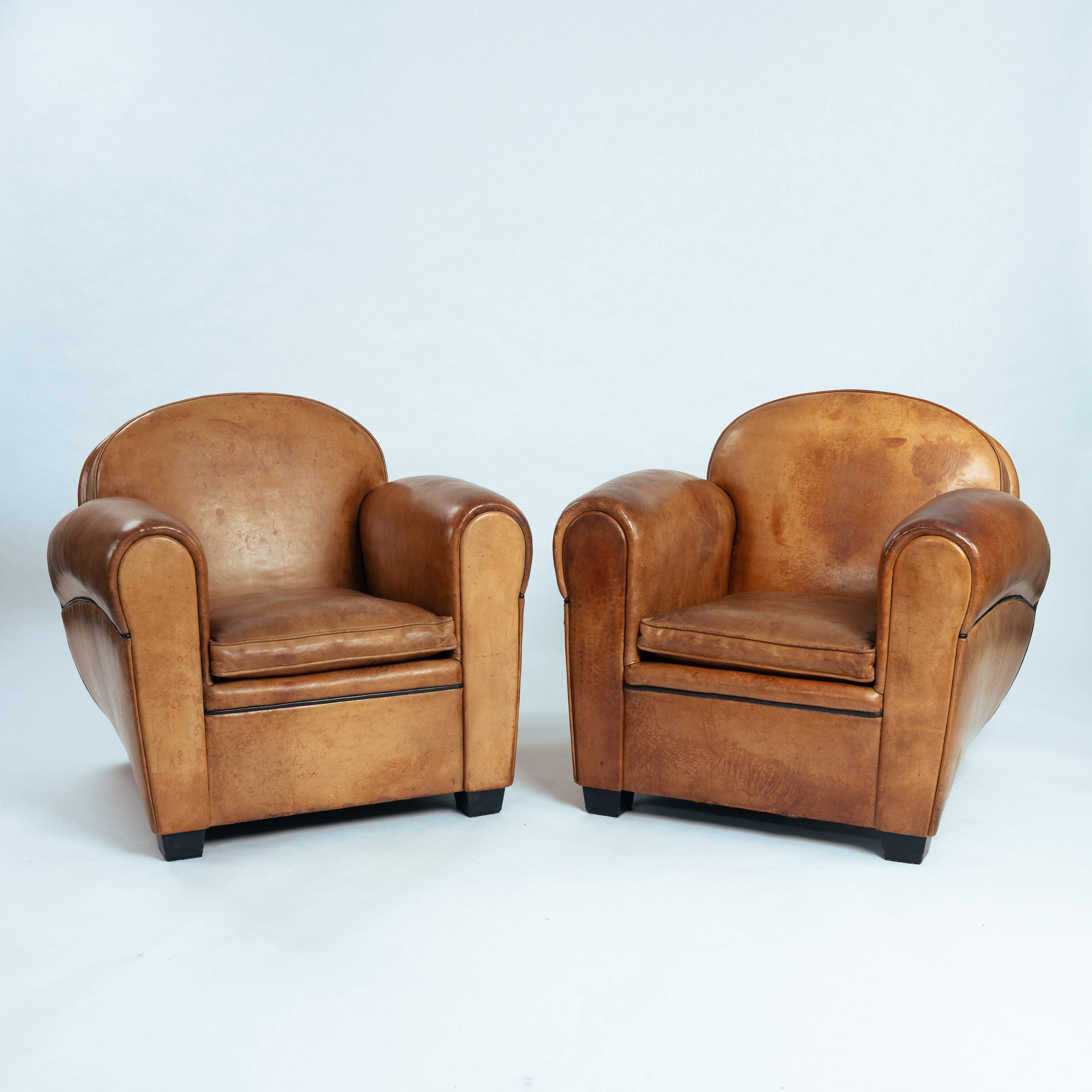 Pair of Bart van Bekhoven club lounge chairs, The Netherlands 1990s