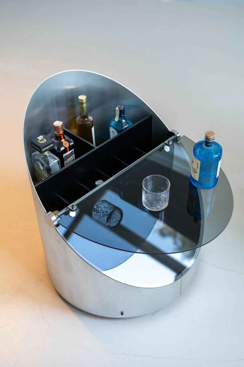 Bar cart by Claudio Salocchi for Luigi Sormani, Italy, 1970s