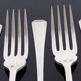 Set of 12 silver plated fish knives and 12 forks