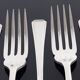 Set of 12 silver plated fish knives and 12 forks