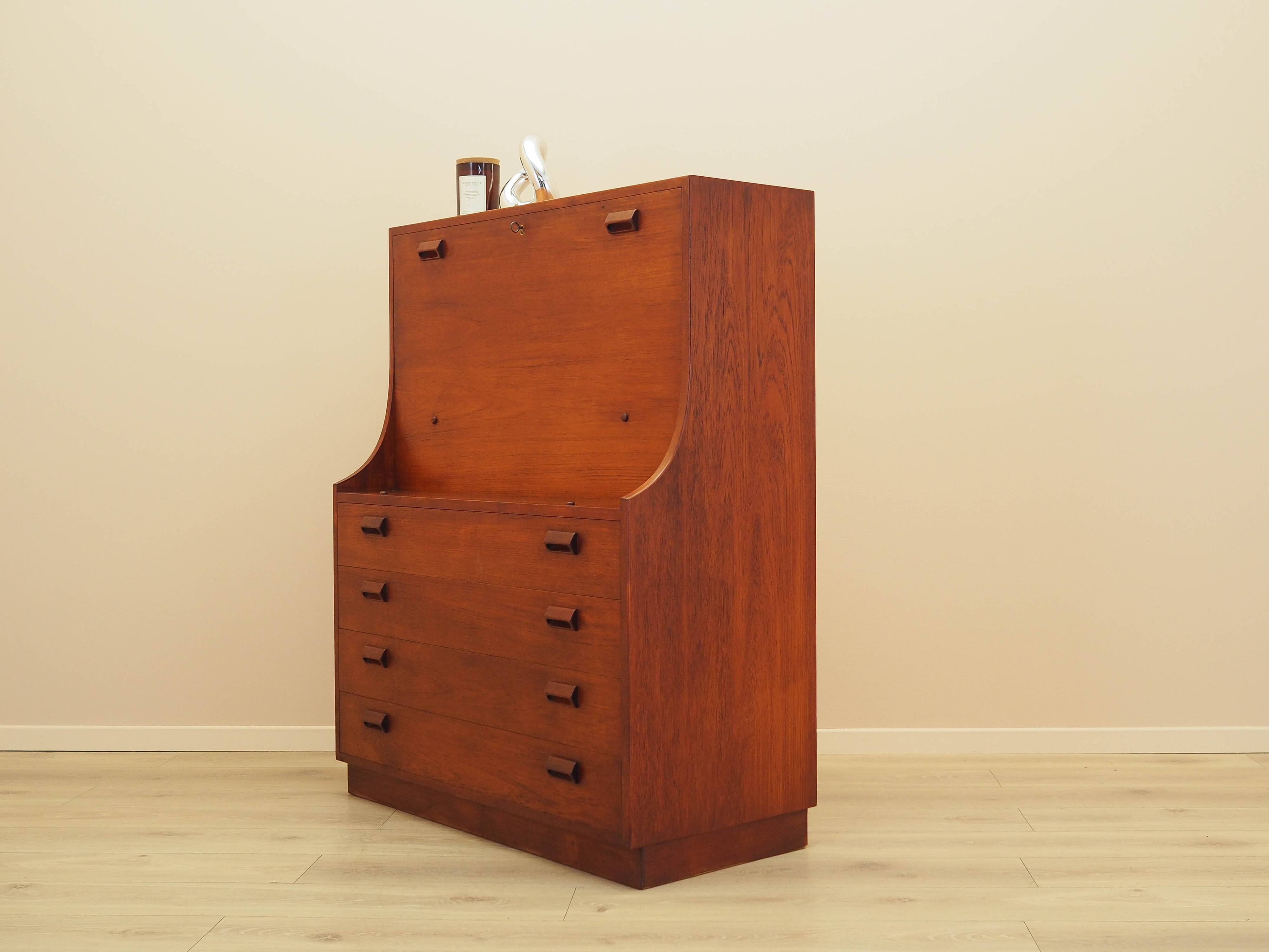 Secrétaire en teck, design danois, années 1960, designer : Børge Mogensen