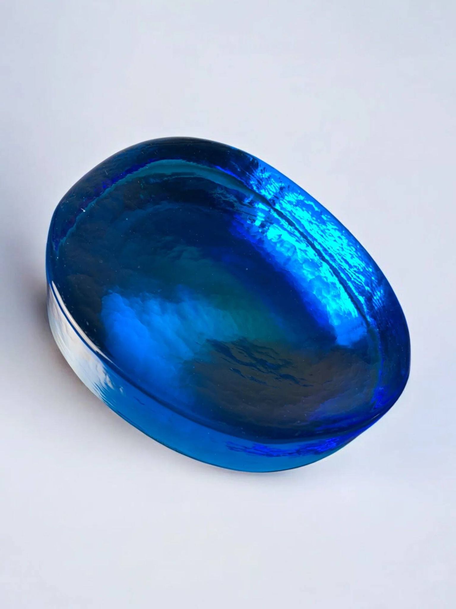 Cendrier bleu par V. Nason en verre de Murano, Italie, 1960