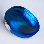 Cendrier bleu par V. Nason en verre de Murano, Italie, 1960