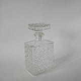 rectangular glass whiskey decanter 1970 21 X 10.5 cm