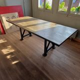 Large industrial style dining table